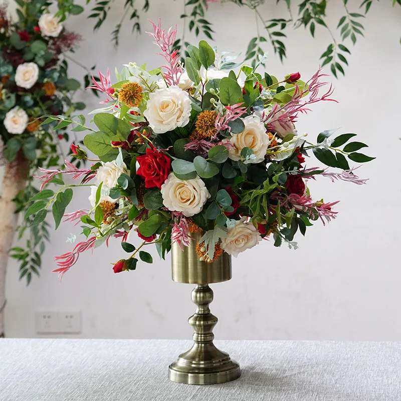 Искусственный цветочный декоративный фон для фотосъемки свадьбы дома вечерние