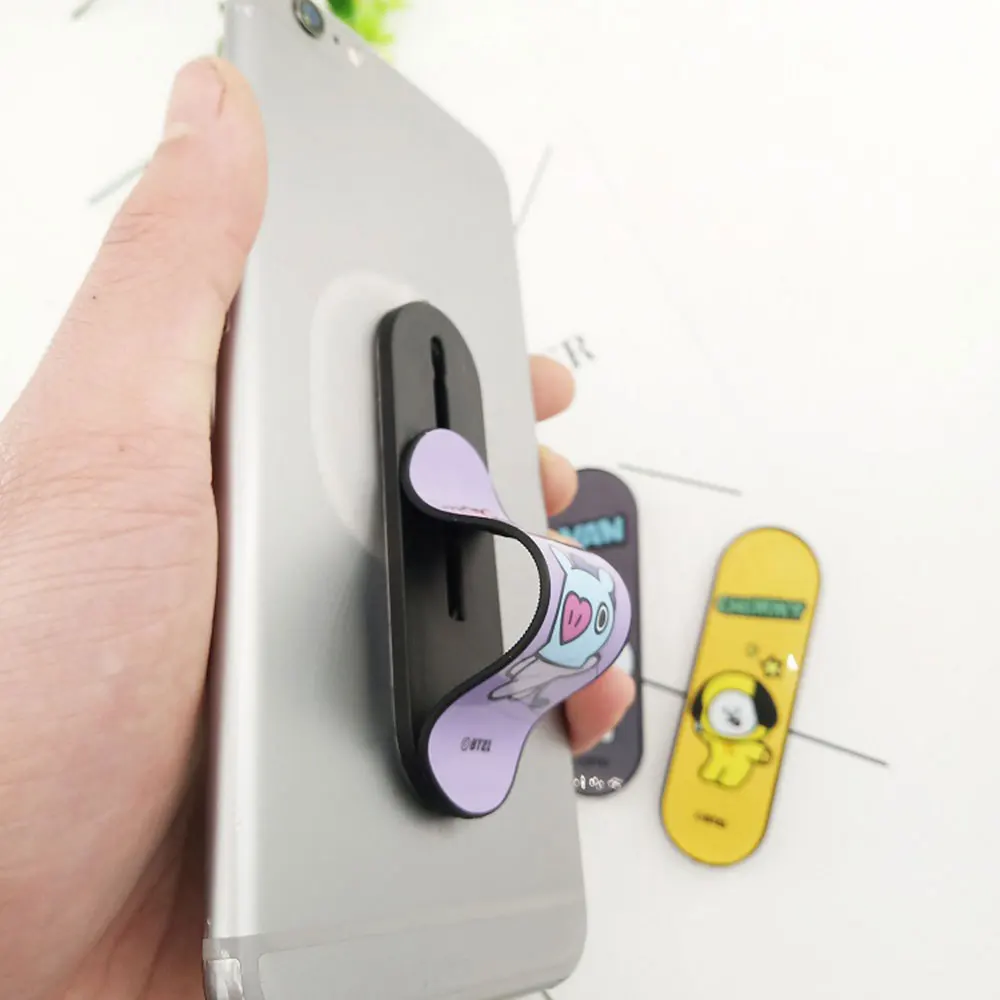 KISSCASE мультфильм Push-pull кольцо подставка Многофункциональный гибкий кронштейн для