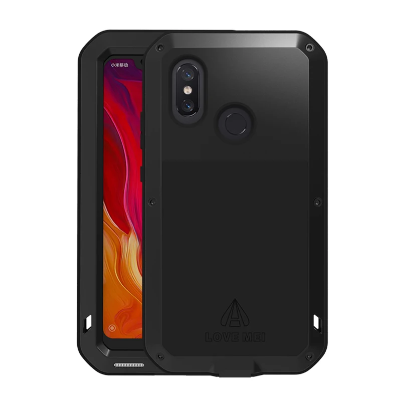 Металлический Чехол Love Mei для Xiaomi Mi 8 ударопрочный чехол телефона Mi8 прочный