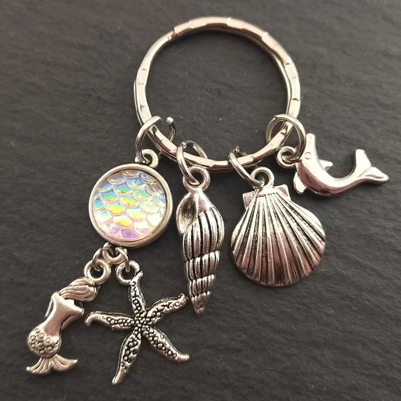 Брелок лошадь с чешуей русалки брелок лодочка ракушка женский брелок|Брелоки| |