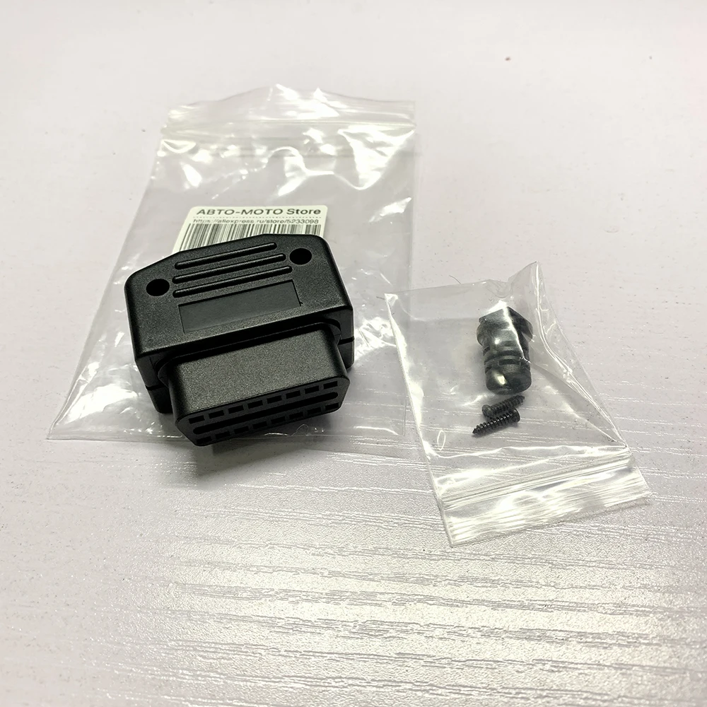 1 шт. Диагностический штекер разъем OBD2 16-pin (мама) коннектор адаптер гнездо OBD-II