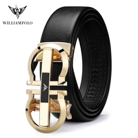 williampolo christmas brand luxury design leather mens leather strap automatic buckle waist belt gold belt pl18335 36p smt