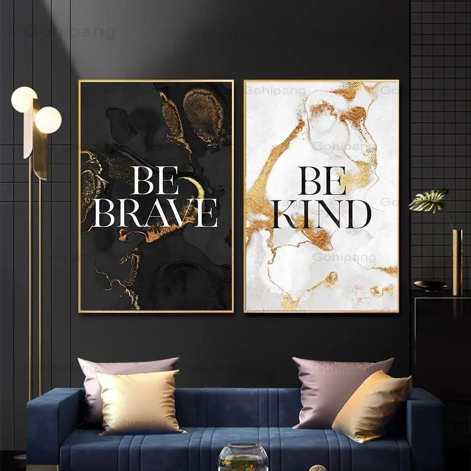 Картина на холсте современный вид быть смелым мраморная текстура фон стеновое