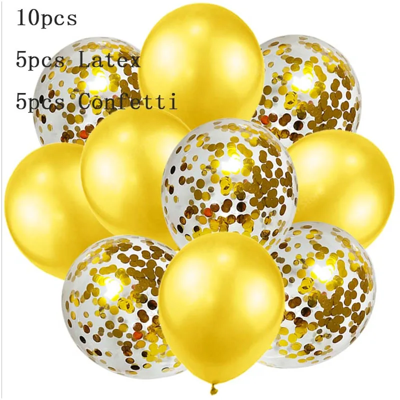 latex gold 10 шт./компл. конфетти воздушные шары ко дню рождения свадебные шары шар День рождения украшения детский розовый костюм с рисунком из воздушные шары для дня рождения ХП - Цвет: latex gold