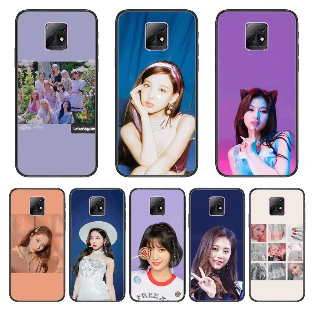

Popular girl group TWICE Phone Case For XiaoMi Redmi 10X 9 8 7 6 5 A Pro S2 K20 T 5G Y1 Anime Black Cover Silicone Back Pretty