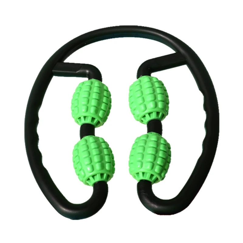 

Fitness 4 Wheels Shaft Ring Leg Clamp Massager Muscle Relaxation Rolling Wheel