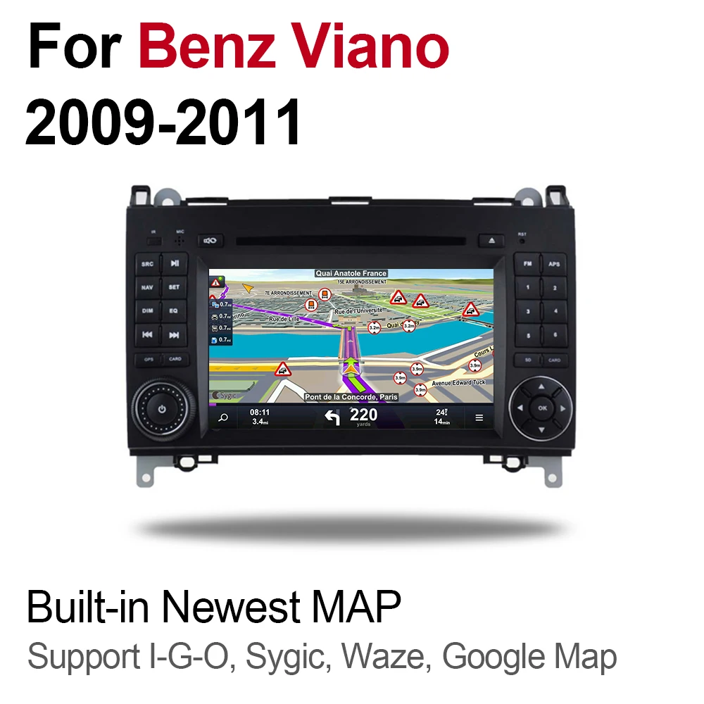 Для Mercedes Benz Viano 2009 2010 2011 Android Восьмиядерный 4 Гб ОЗУ автомобильный DVD NTG GPS Радио BT Navi