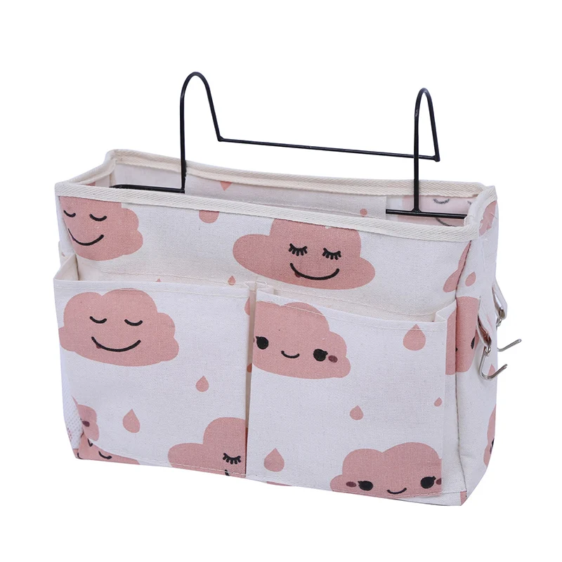 

Bedside Storage Caddy Convenience Hanging Organizer Bag Multiple Pockets Bag for Dormitory Room 10x30x20cm LBShipping