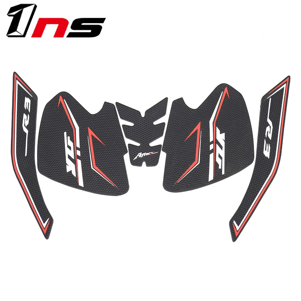 

For Yamaha YZFR3 YZF R3 2019 2020 2021 NEW Motorcycle Rubber Non-Slip Decal Gas Knee Grip Tank Traction Pad Side Sticker Kit