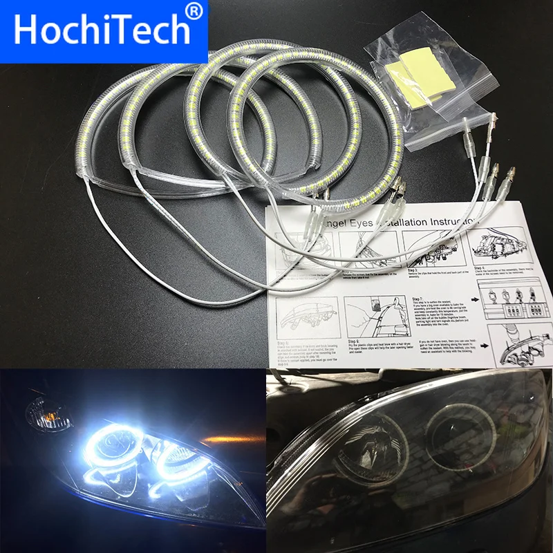 Ультра яркие красные/зеленые/Белый светодиодный глаза ангела halo Кольцо Комплект