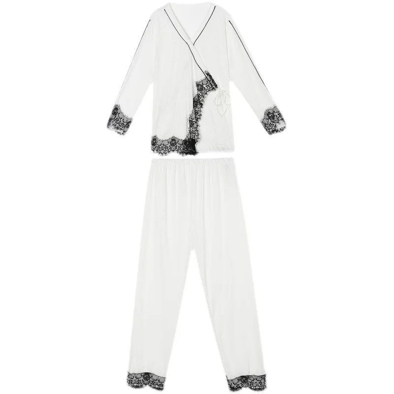 

new Women's Breastfeeding Suit Confinement Clothing Combed Cotton Maternity Clothes Pajamas Pregnant Women's Home Wear