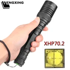 Самый мощный светодиодный тактический фонарик CREE XHP70.2, линза Convoy 32 Вт, лампа с чипом 18650 3200lm, масштабируемый фонарик