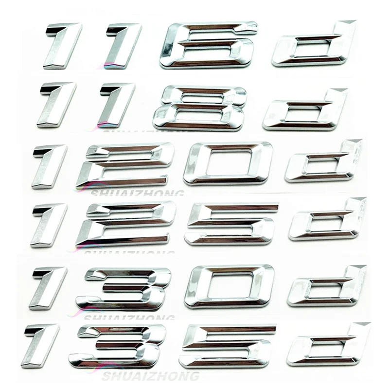 Серебристые или черные 3D абс-буквы в виде цифр значок на багажник автомобиля