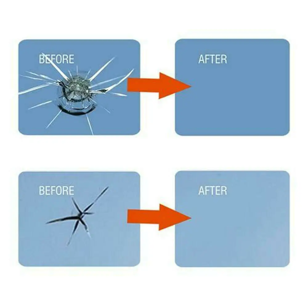 

Chip Glass Repair Tool Repair Fluid 4 Bottles Windshield Crack Restore 3ml/Bottle Kit