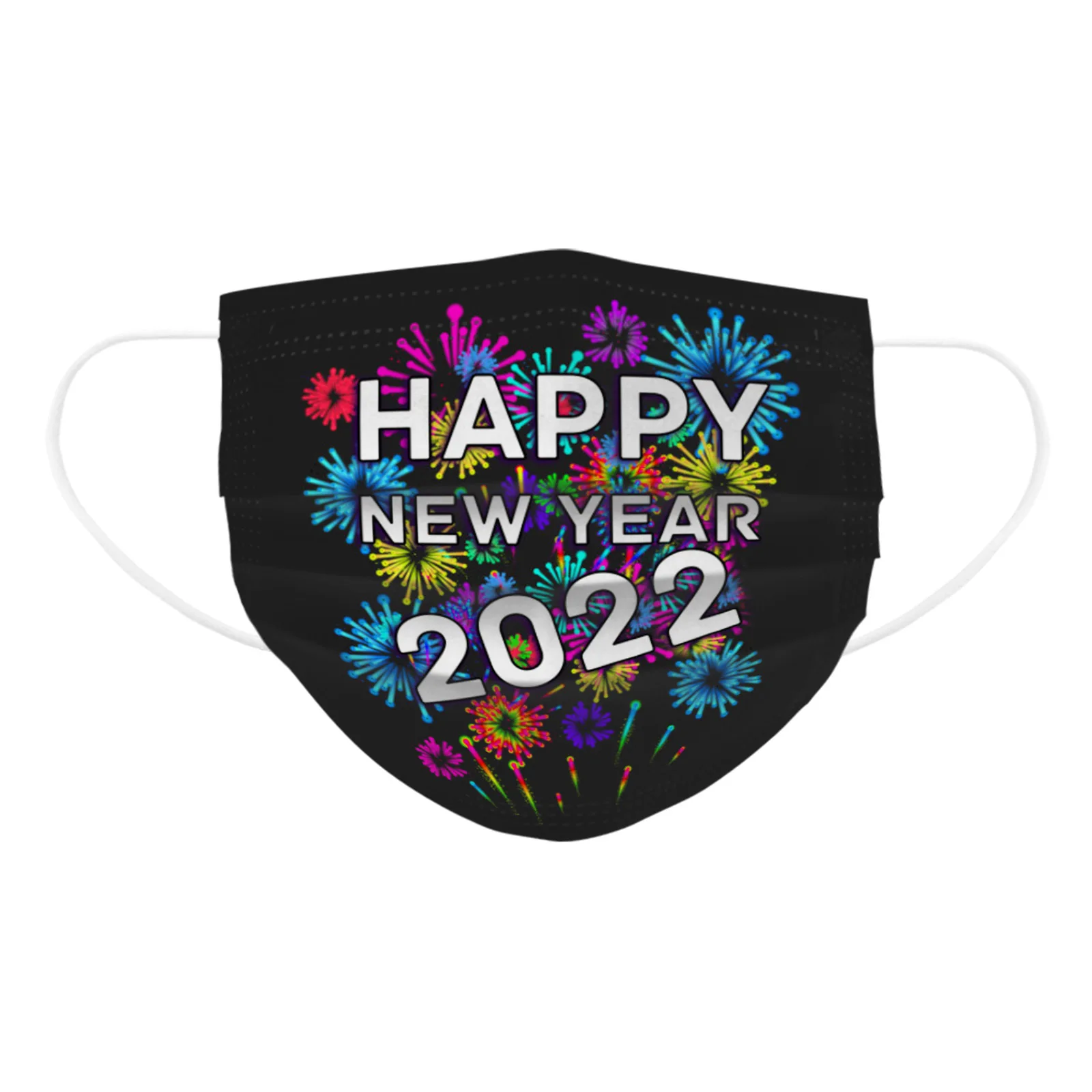 

10 шт., одноразовая маска для лица с новым годом 2022