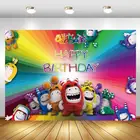 Oddbods фон красочные граффити Дети День Рождения фотография фон фото студия будки реквизит декор баннер