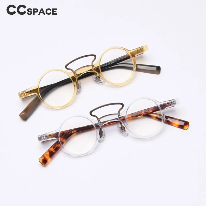 

49805 Punk Retro Round Acetate Frames Men Women Fashion Computer Glasses