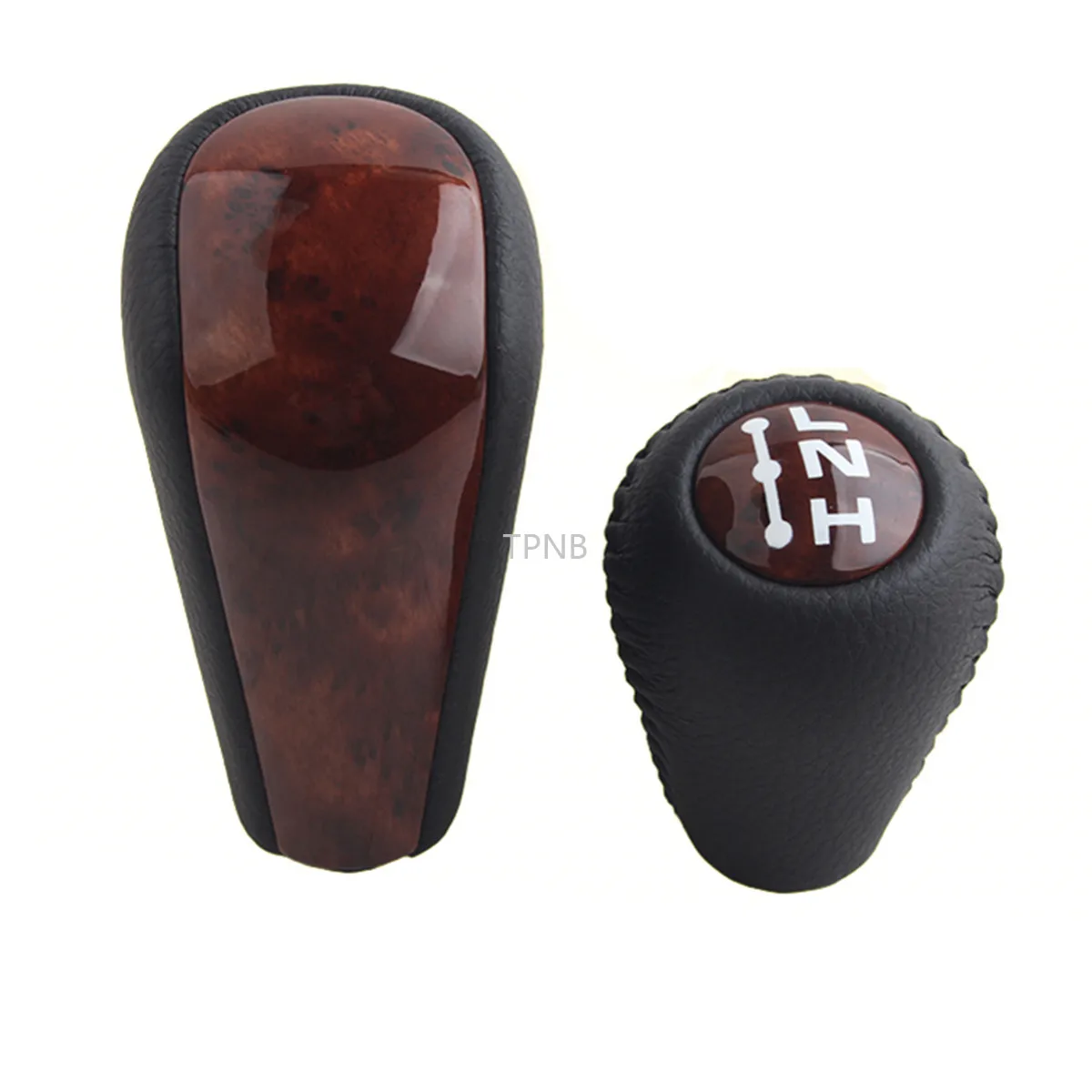 Для Toyota Prado 120 2003 2004 2005 2006 2007 2008 2009 Замена натуральной кожи Peachwood и черные аксессуары для зубчатой головки