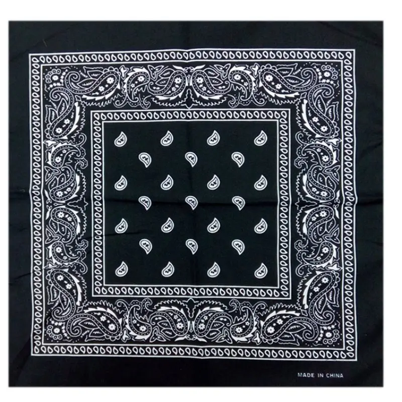 

Outdoor Hip Hop Square Scarf 100% Cotton 55cm*55cm Cycling Sports Bandana Paisley Headband Printed For Women/Men