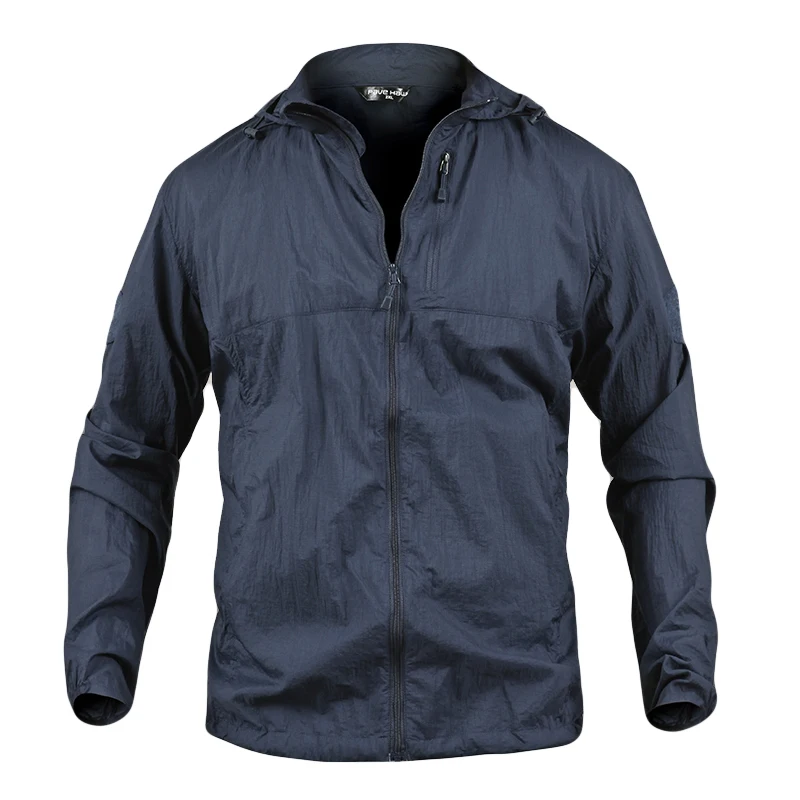 Лето анти УФ быстро сохнут Водонепроницаемый дышащей кожи куртка для мужчин на
