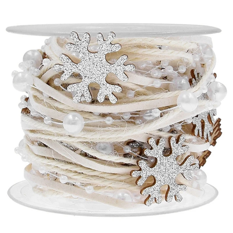 

Christmas Decoration Ribbon Bouquet Packaging Hand-Woven Floured Wood Chip Decoration Belt