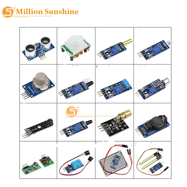

In Stock! Free shipping 16in1 16 in 1 Sensors Modules Starter Kit for arduino High-Quality