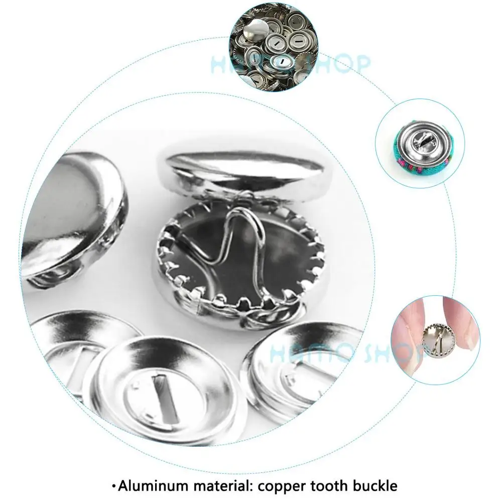 Металлические самозакрывающиеся пуговицы в форме хлеба круглые тканевые ручной