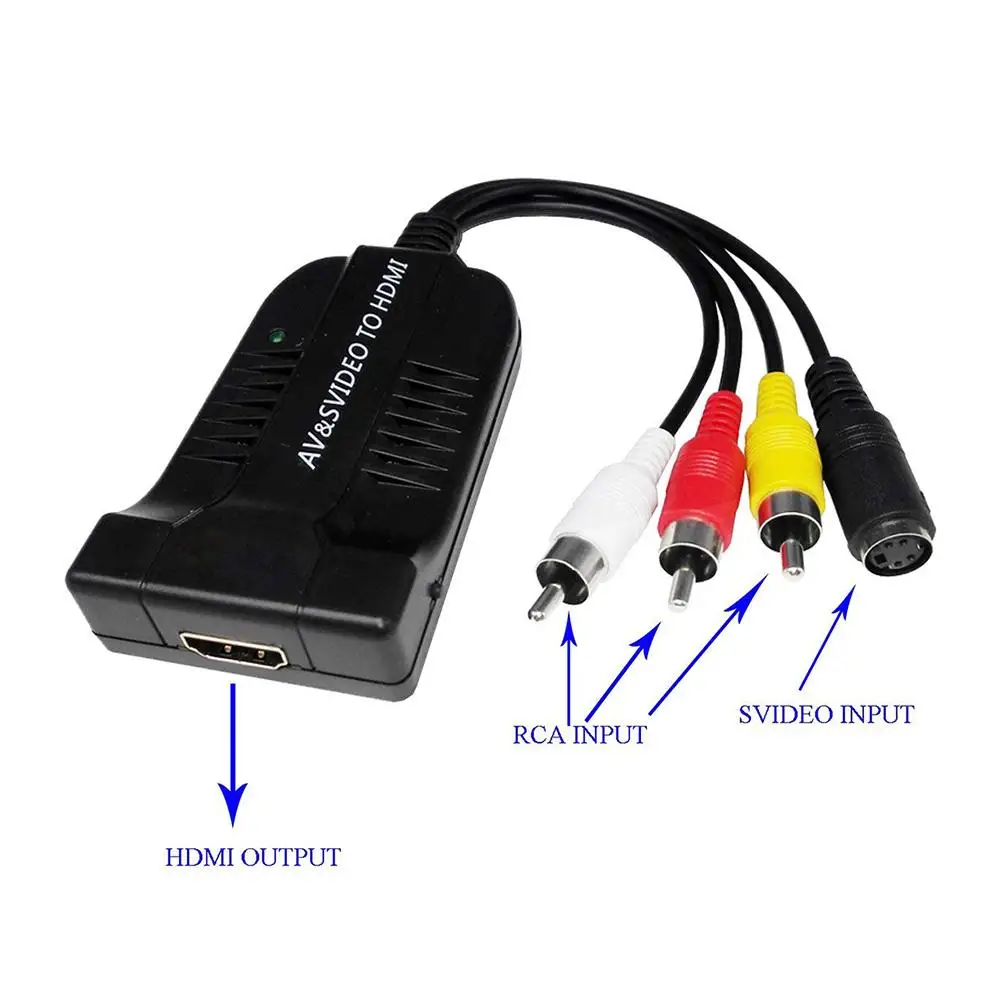 RCA AV к HDMI конвертер адаптер CVBS s видео hdmi конвертер|Кабели передачи данных| |