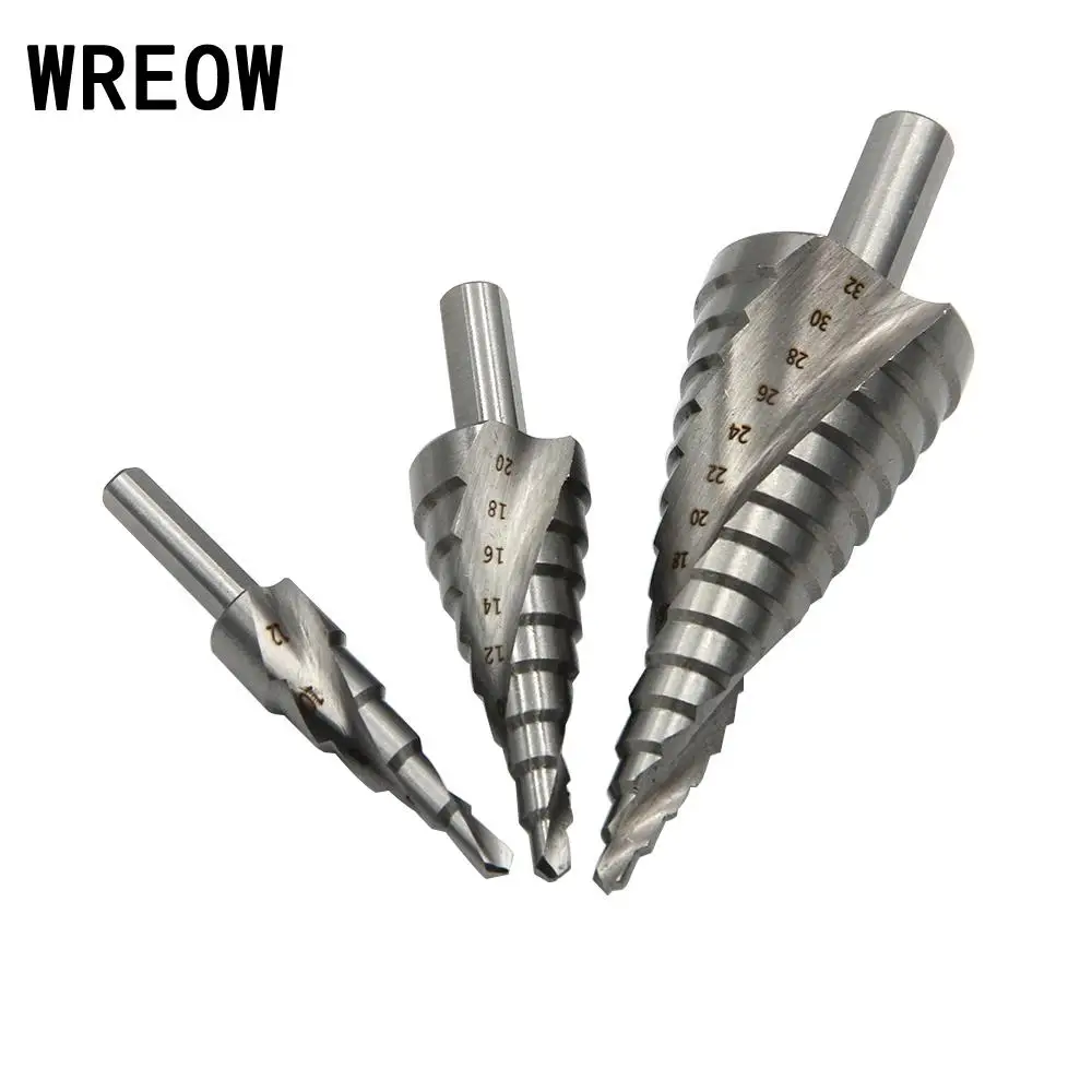 3 шт. набор быстрорежущих ступенчатых Сверл с канавкой конусное отверстие