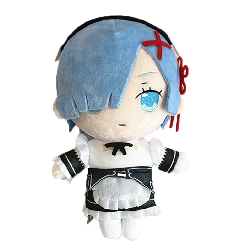 Mu&ntilde;eco de peluche de Anime Rem Ram, mu&ntilde;eco de peluche suave de 20cm Re:Life In A Different World desde Zero, accesorios para Cosplay-3