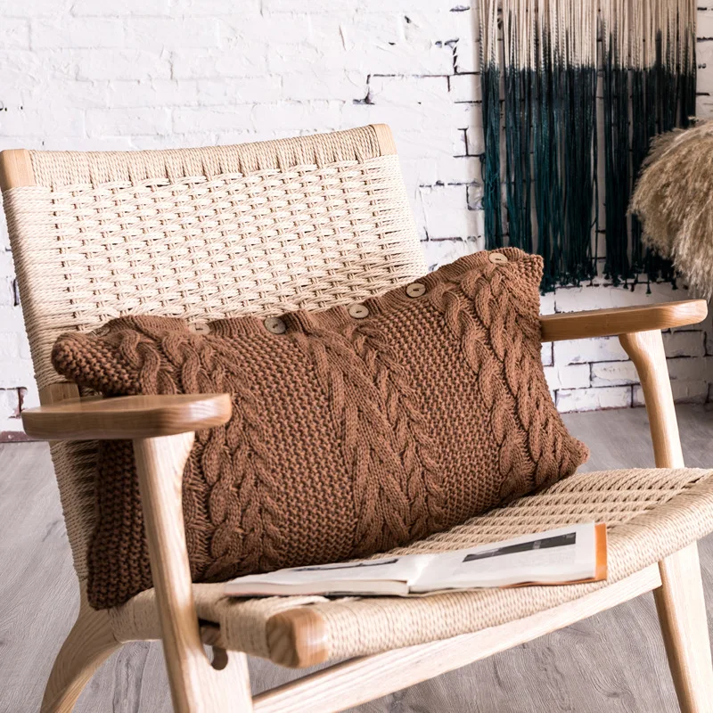 Роскошный модный шерстяной дизайнерский удобный серый зеленый чехол для подушки