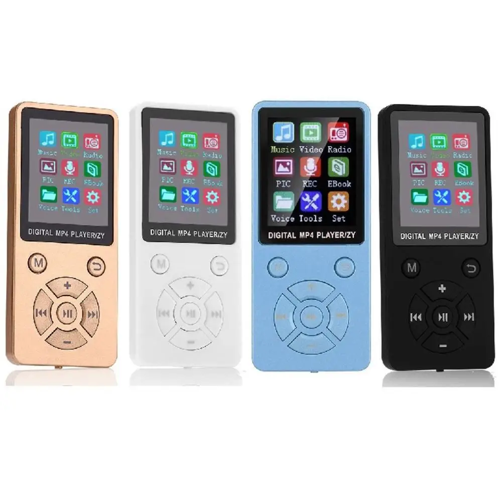 

T1 Wireless Lightweight MP3 MP4 Music Player With Screen Ultra-thin Portable Mini Player Adjustable Mode Button Type