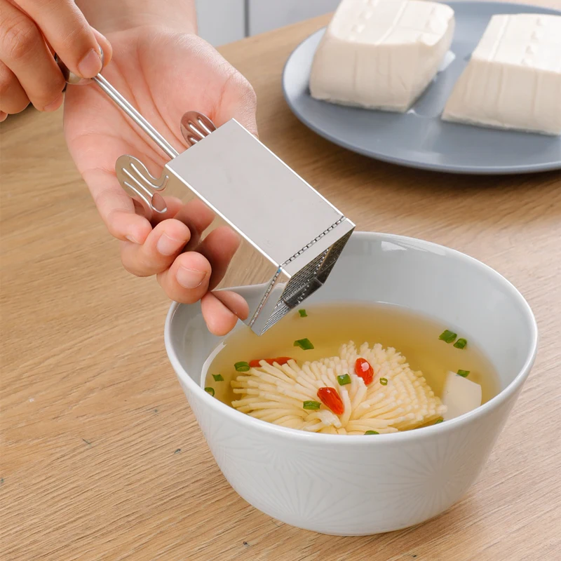 Удобный резак тофу в форме квадратной сетки из нержавеющей стали Ручной пресс