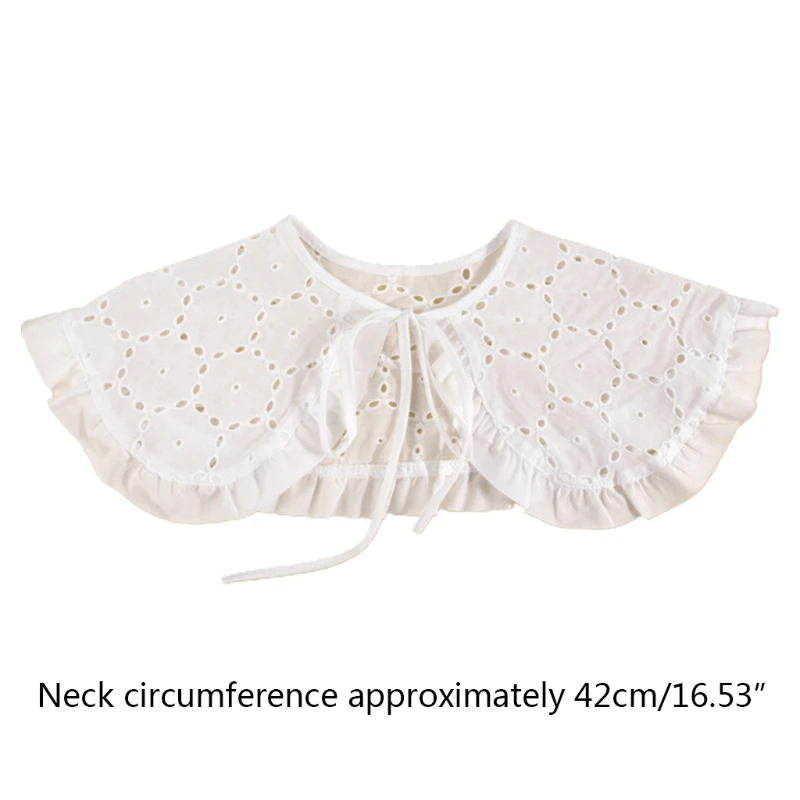 

2021 New Women Embroidered Lace Doll Collar Fake Collar Detachable Shirt Doll Collar