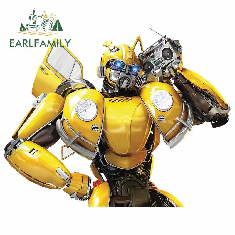 

EARLFAMILY 13cm x 10.2cm for Transformers Hornet handsome Car Stickers Scratch-proof Waterproof Decoration Window Bumper Decal