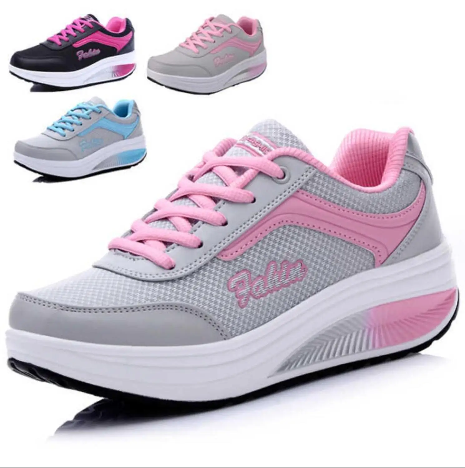 Женские кроссовки модная дышащая сетчатая повседневная обувь на платформе