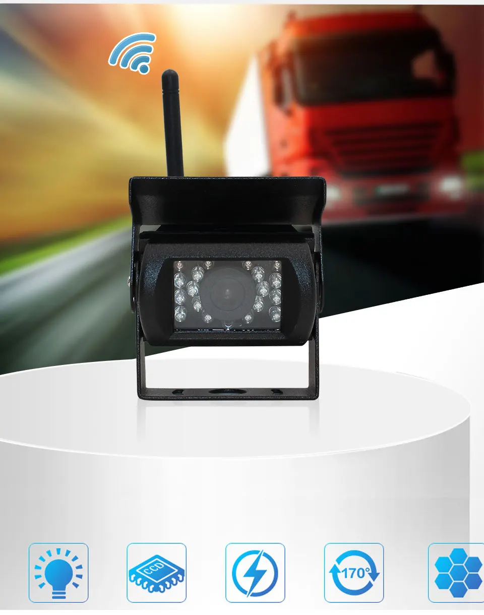 Smartour беспроводная камера заднего вида ИК ночного видения " автомобильный монитор для грузовика автобуса каравана RV Ван трейлера камера заднего вида