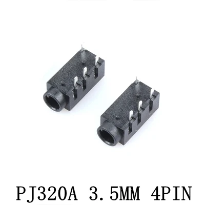 

10 шт. TRRS 3,5 мм аудиоразъём сквозные отверстия