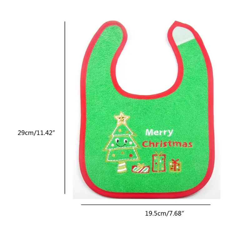 

Baby Bib Christmas Tree Santa Claus Elk Bandana Bibs Baby Reusable Saliva Towel