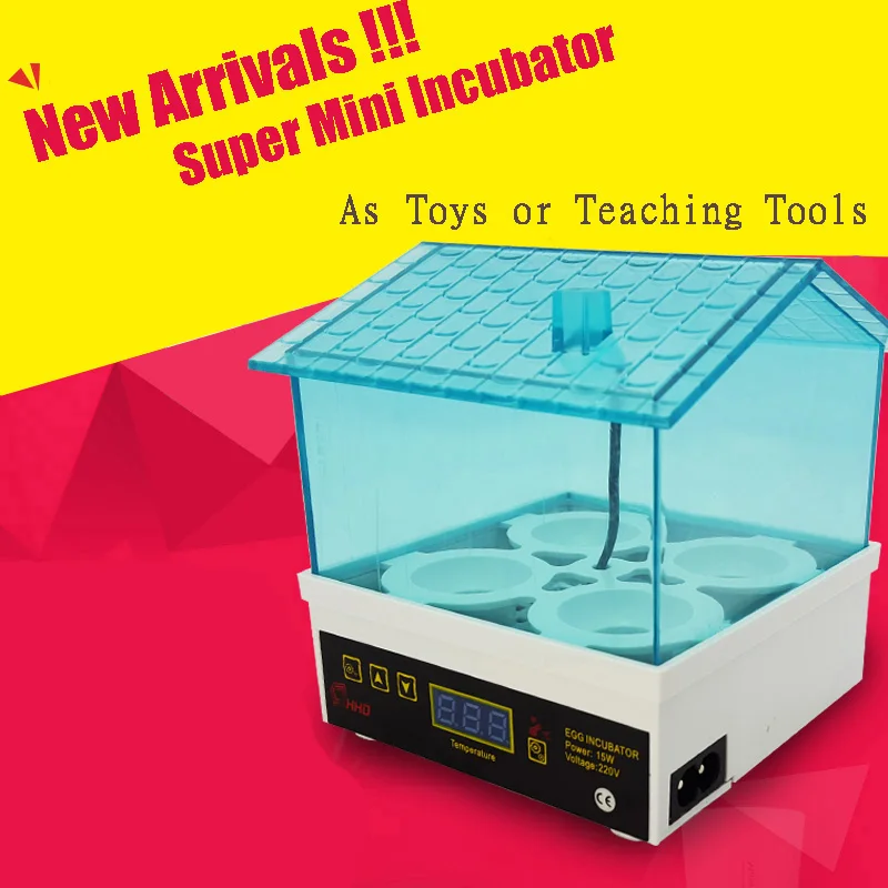 HHD Newest 4 Eggs Incubator Mini Hatchery Machine Automatic Digital Poultry Brooder Hatch For Chicken Duck Bird Pigeon Quail Egg