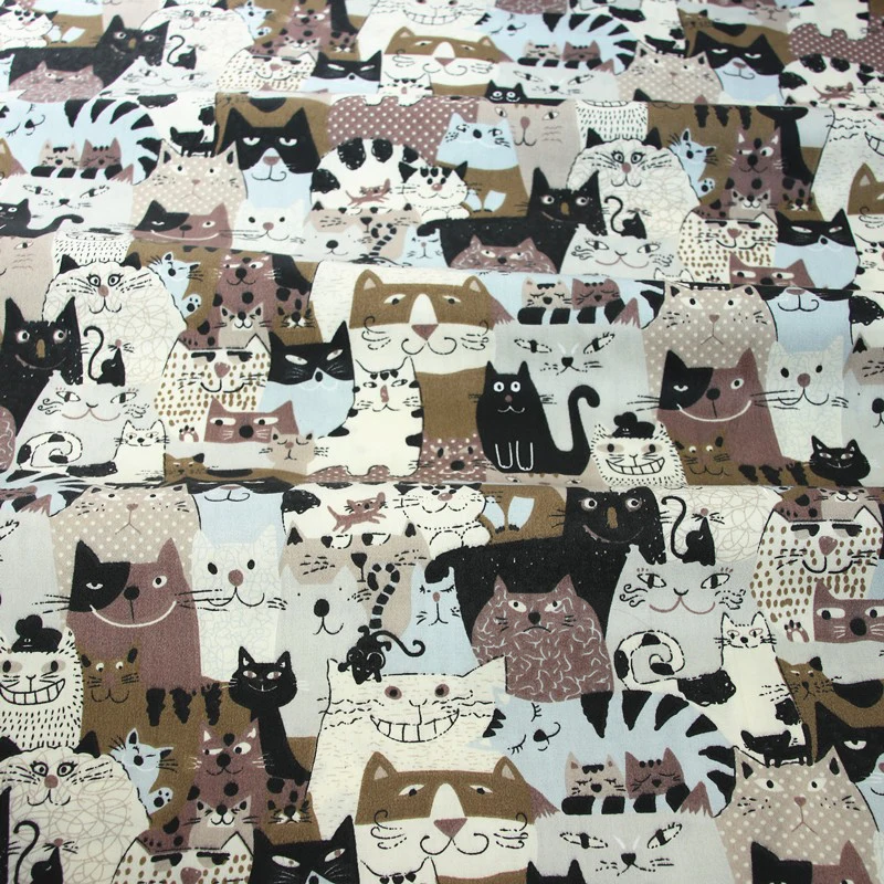 Хлопковая ткань с рисунком кошек и собак детское постельное белье декоративный