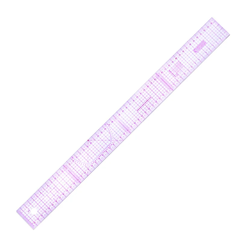 

2PCS 55CM Plastic Sewing Tailor Shared Double Side Metric Straight Ruler Transparent Yardstick Patchwork Cloth Cutting Rulers