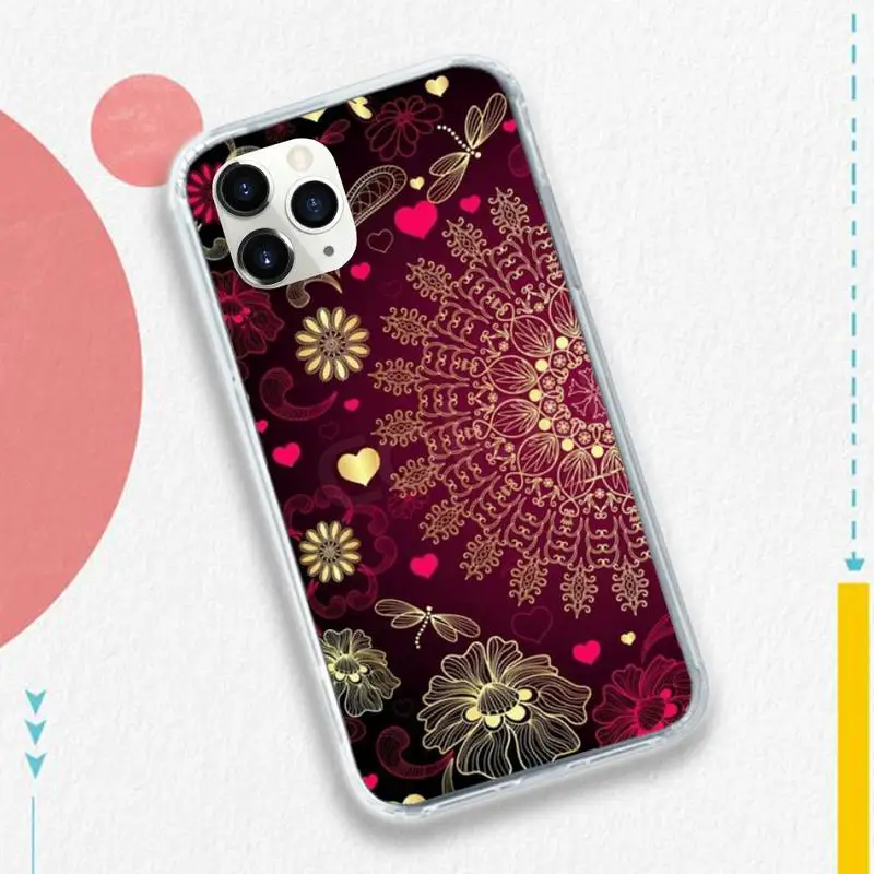 

colourful Mandala flower Pattern Phone Case for iPhone 11 12 pro XS MAX 8 7 6 6S Plus X 5S SE 2020 XR