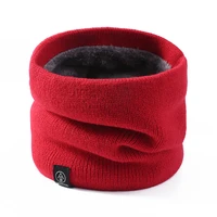 Female Winter Warm Scarf Solid Chunky Cable Knit cotton Snood Infinity Neck Warmer Cowl Collar Circle Scarf Women Men Fashion