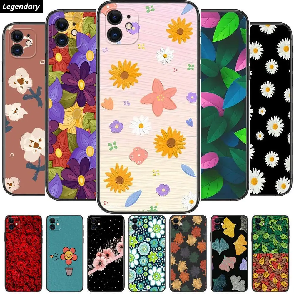 

Beautiful Flower Phone Cases For iphone 13 Pro Max case 12 11 Pro Max 8 PLUS 7PLUS 6S XR X XS 6 mini se mobile cell