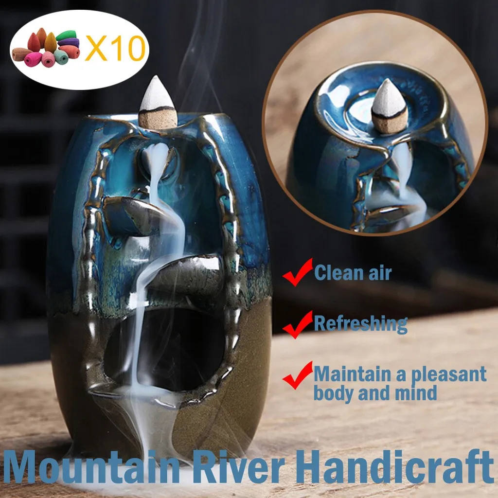 Горная река ремесленных Ладан держатель керамический обратный поток водопад