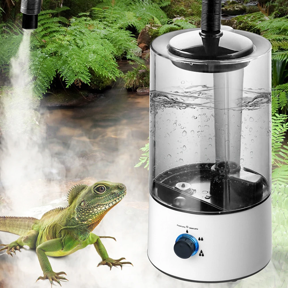 

Amphibians Accessories Herps Vivarium Mute Terrariums 4L Reptile Humidifier Mist Fogger With Hose Adjustable Lizard Tortoise