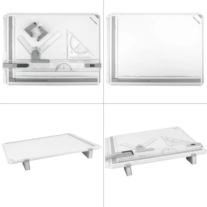 A3 Drawing Board Drafting Table Multifunctional with Clear Rule Parallel Motion and Angle Adjustable Measuri | Канцтовары для офиса