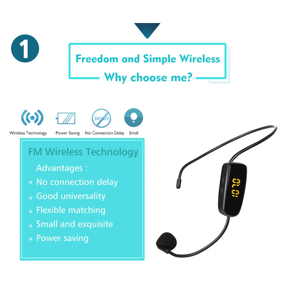 

Беспроводная FM-гарнитура с микрофоном, Мегафон, радио, многоканальный микрофон, громкоговоритель для обучения встречам, гиду, микрофоны