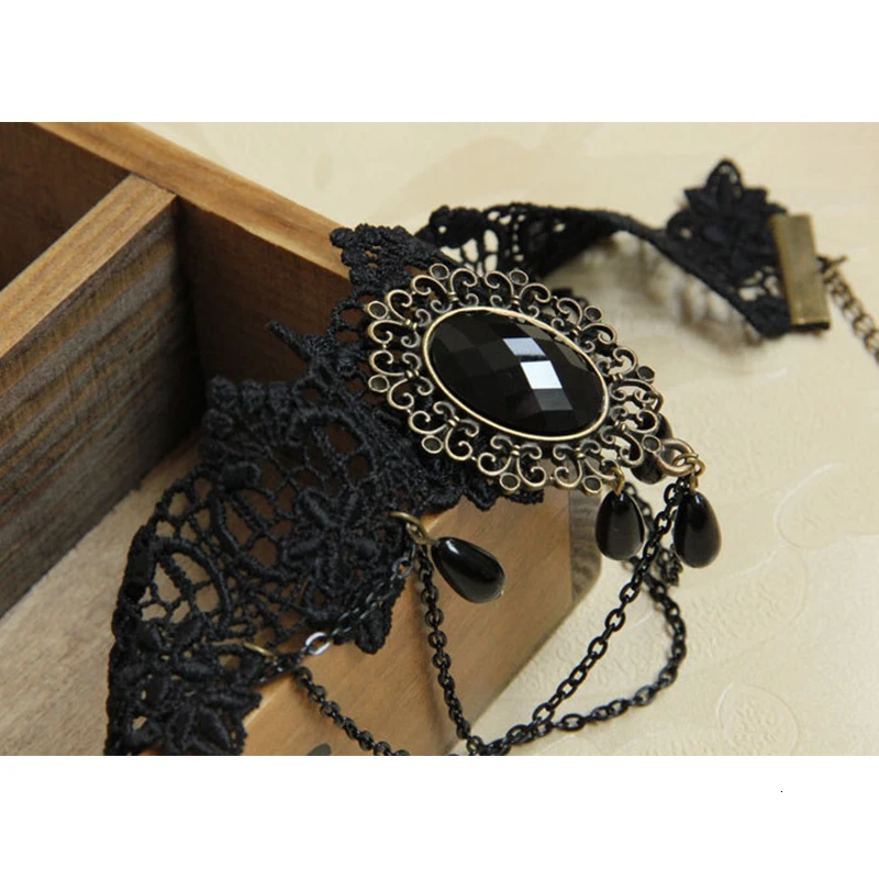 Ожерелье чокер женское кружевное в викторианском стиле|steampunk jewelry|jewelry saleneck choker